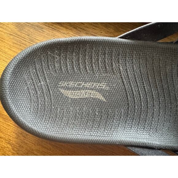 Skechers Arch Fit GOwalk Radiance Mesmerize Rhinestone Sandals Black Size 11 - Picture 3 of 10